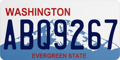 WA license plate ABQ9267