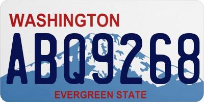 WA license plate ABQ9268