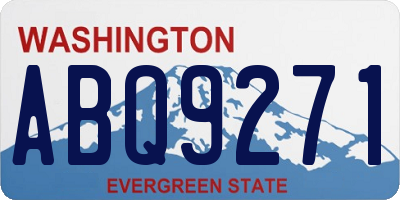 WA license plate ABQ9271