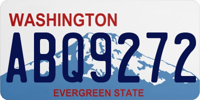 WA license plate ABQ9272