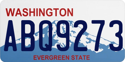 WA license plate ABQ9273