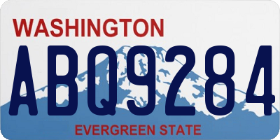 WA license plate ABQ9284