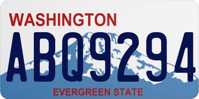 WA license plate ABQ9294