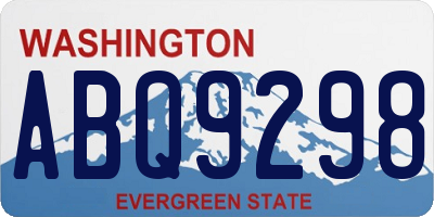 WA license plate ABQ9298
