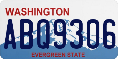 WA license plate ABQ9306