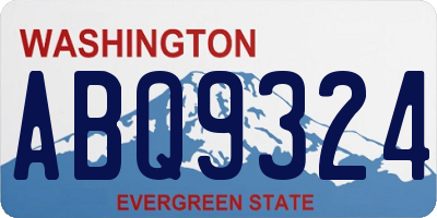 WA license plate ABQ9324