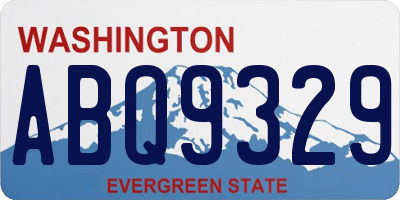 WA license plate ABQ9329