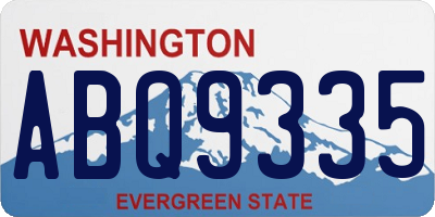 WA license plate ABQ9335