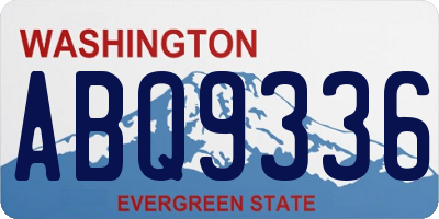 WA license plate ABQ9336