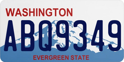 WA license plate ABQ9349
