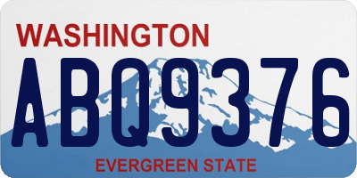 WA license plate ABQ9376