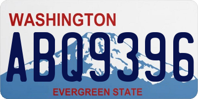 WA license plate ABQ9396