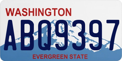 WA license plate ABQ9397