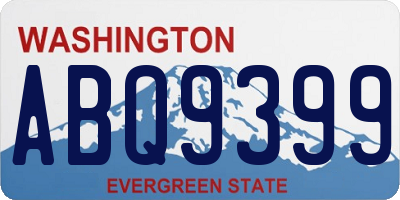 WA license plate ABQ9399