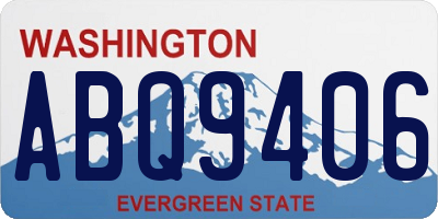 WA license plate ABQ9406