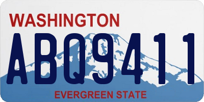 WA license plate ABQ9411