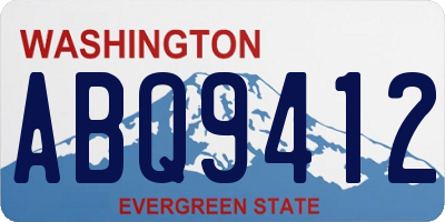 WA license plate ABQ9412
