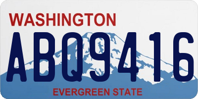 WA license plate ABQ9416