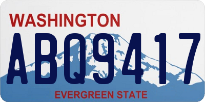 WA license plate ABQ9417