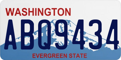 WA license plate ABQ9434