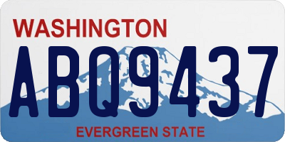 WA license plate ABQ9437