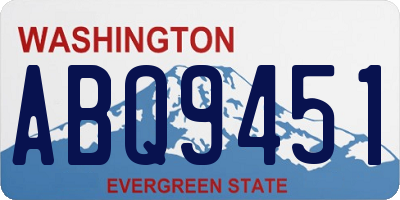 WA license plate ABQ9451