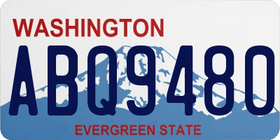 WA license plate ABQ9480