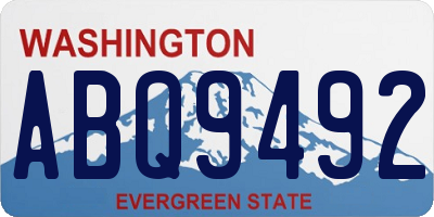 WA license plate ABQ9492