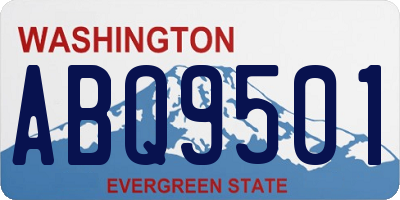 WA license plate ABQ9501