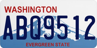 WA license plate ABQ9512