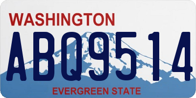 WA license plate ABQ9514