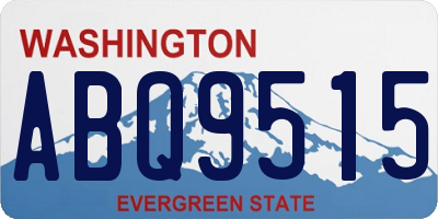 WA license plate ABQ9515