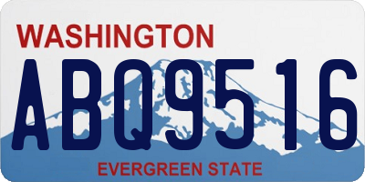 WA license plate ABQ9516