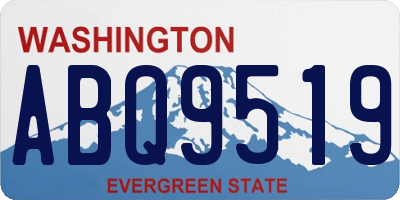 WA license plate ABQ9519