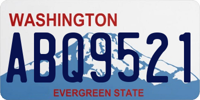 WA license plate ABQ9521