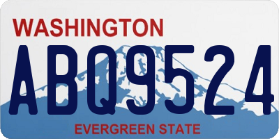 WA license plate ABQ9524