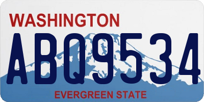 WA license plate ABQ9534