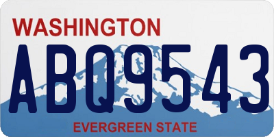 WA license plate ABQ9543
