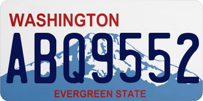 WA license plate ABQ9552