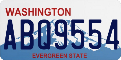 WA license plate ABQ9554