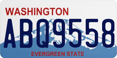 WA license plate ABQ9558