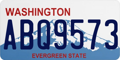 WA license plate ABQ9573