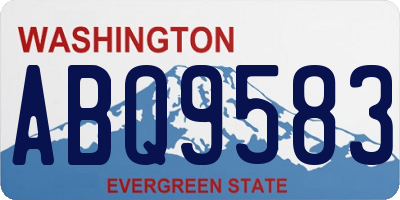 WA license plate ABQ9583