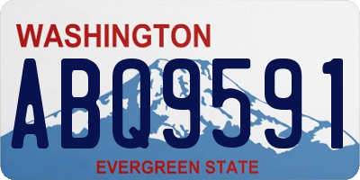WA license plate ABQ9591