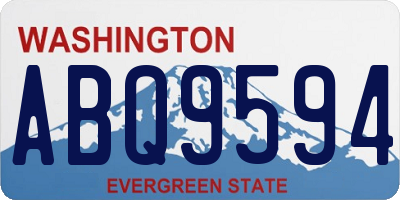 WA license plate ABQ9594