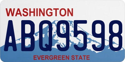WA license plate ABQ9598