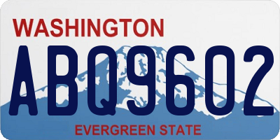 WA license plate ABQ9602