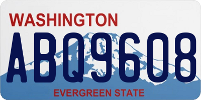 WA license plate ABQ9608