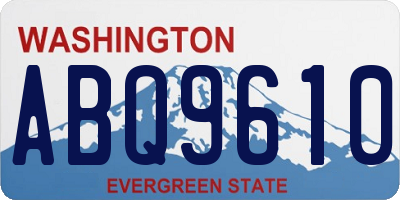 WA license plate ABQ9610