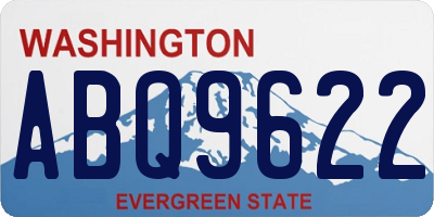 WA license plate ABQ9622